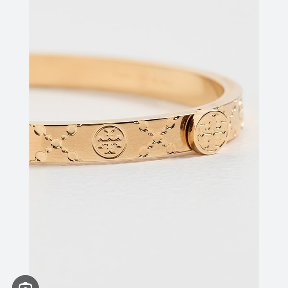 Tory Burch Embossed Gold Bracelet - Picture 2 of 6